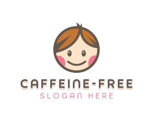 Smiling Cute Children Kids logo design