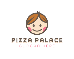 Smiling Cute Children Kids logo design