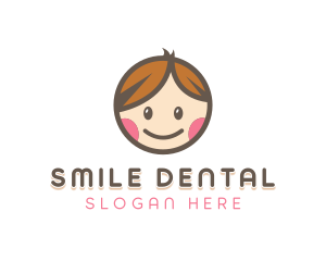 Smiling Cute Children Kids logo design