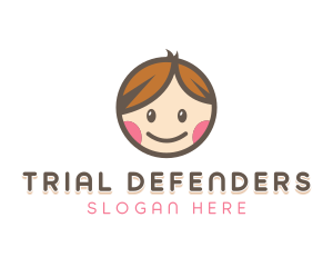 Smiling Cute Children Kids logo design