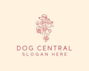 Cheerful Poodle Pet logo design