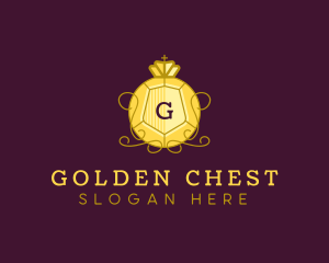 Golden Shield Crown logo design