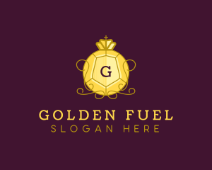 Golden Shield Crown logo design