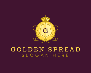 Golden Shield Crown logo design