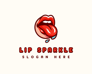 Erotic Mouth Lick logo design