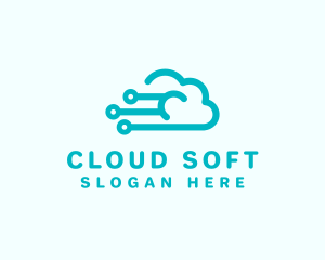 Cloud Technology Storage logo design