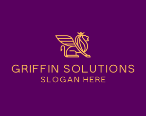 Royal Griffin Lion logo design