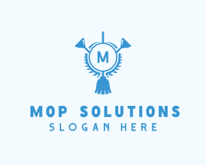 Plunger Mop Housekeeping logo design