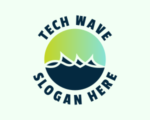 Modern Aquatic Waves logo design