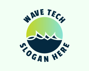 Modern Aquatic Waves logo design