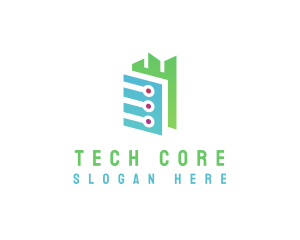 Digital Tech Building  logo design