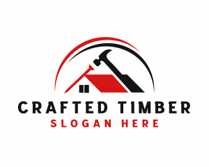 Hammer Nail Roof logo design