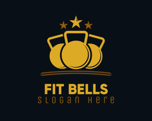 Golden Kettlebell Fitness Gym logo design