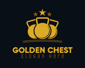 Golden Kettlebell Fitness Gym logo design