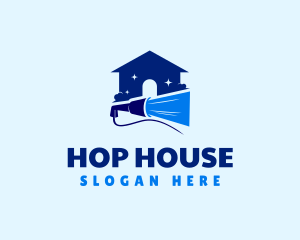 House Pressure Wash Clean logo design