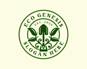 Eco Plant Shovel logo design