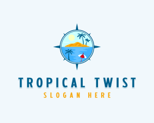 Tropical Beach Summer Tour logo design