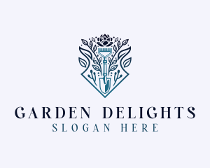 Garden Shovel Landscaping logo design