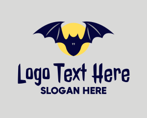 Night Moon Bat  Logo