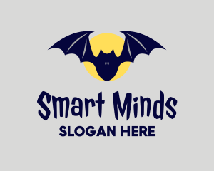 Night Moon Bat  Logo