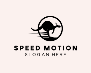 Fast Wild Kangaroo logo design