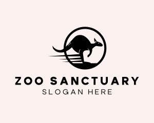 Fast Wild Kangaroo logo design