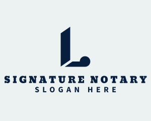 Notary Lawyer Letter L logo