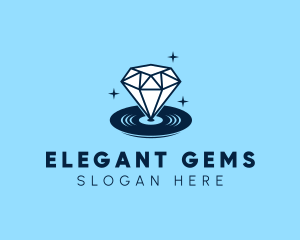 Diamond Gem Disc logo design