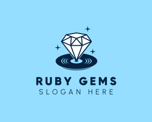 Diamond Gem Disc logo design