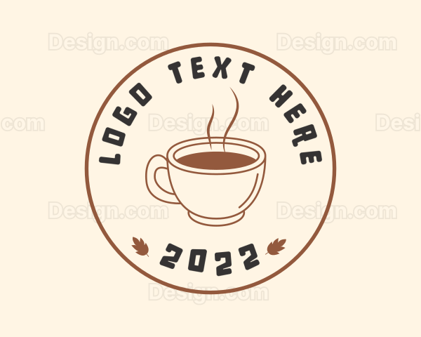 Hot Coffee Cup Seal Logo