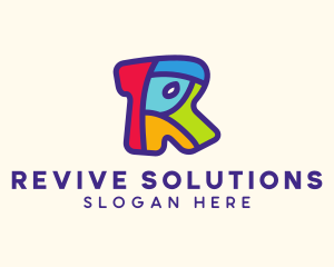 Colorful Letter R logo design