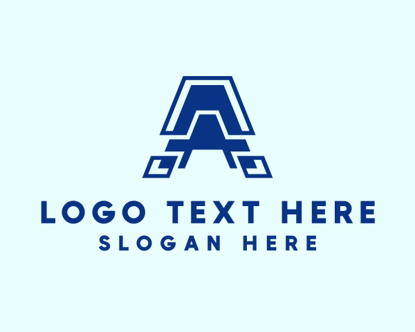 Futuristic Tech Letter A logo