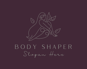 Leaf Naked Lady logo design