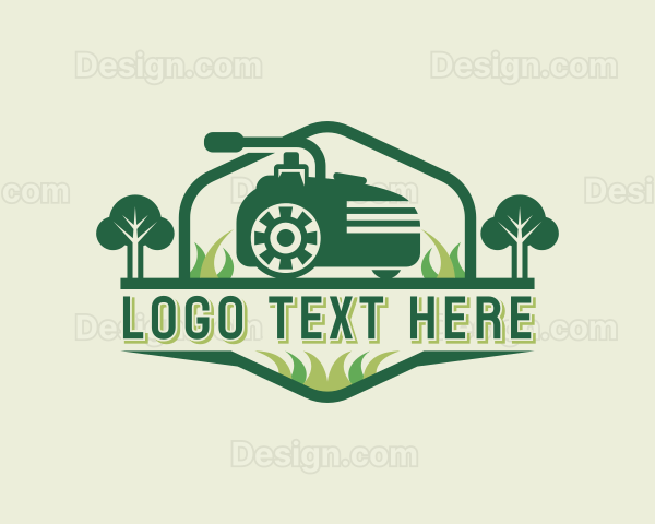 Mower Grass Cutting Logo