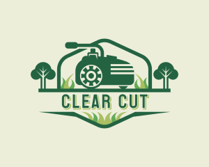 Mower Grass Cutting logo design