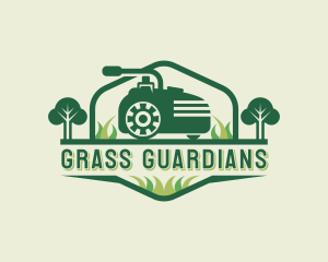 Mower Grass Cutting logo design