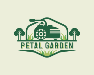 Mower Grass Cutting logo design