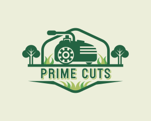 Mower Grass Cutting logo design