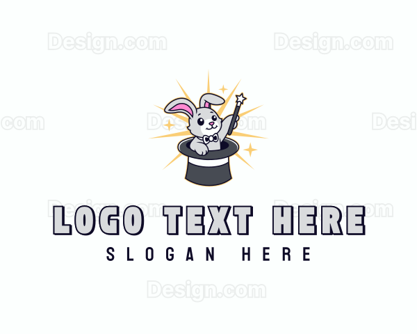 Magician Hat Bunny Logo