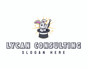 Magician Hat Bunny Logo