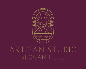 Artisanal Liquor Badge logo design