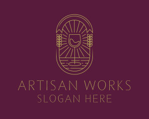 Artisanal Liquor Badge logo design