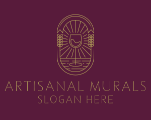 Artisanal Liquor Badge logo design