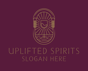 Artisanal Liquor Badge logo design