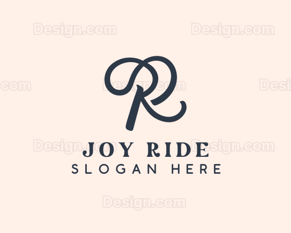 Salon Styling Boutique Letter R Logo