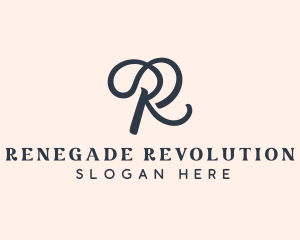 Salon Styling Boutique Letter R logo design