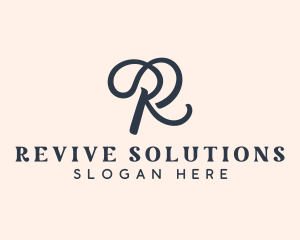 Salon Styling Boutique Letter R logo design