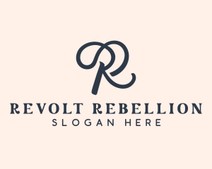 Salon Styling Boutique Letter R logo design