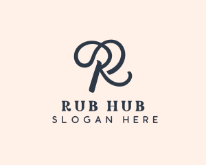 Salon Styling Boutique Letter R logo design