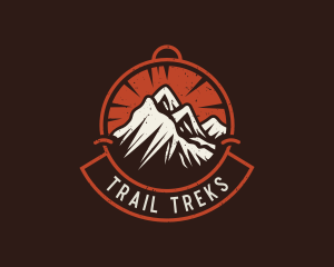 Mountain Hiking Trek logo design